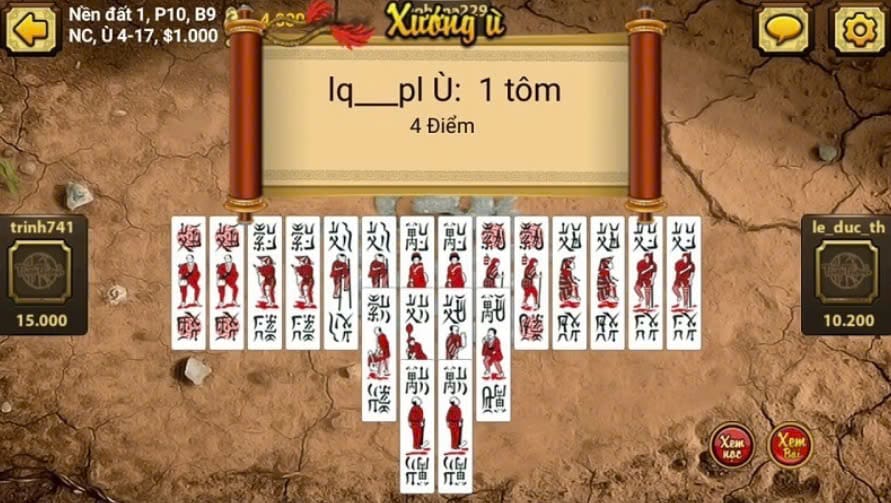 Nguyên tắc của trò chơi Bài Chắn 123b